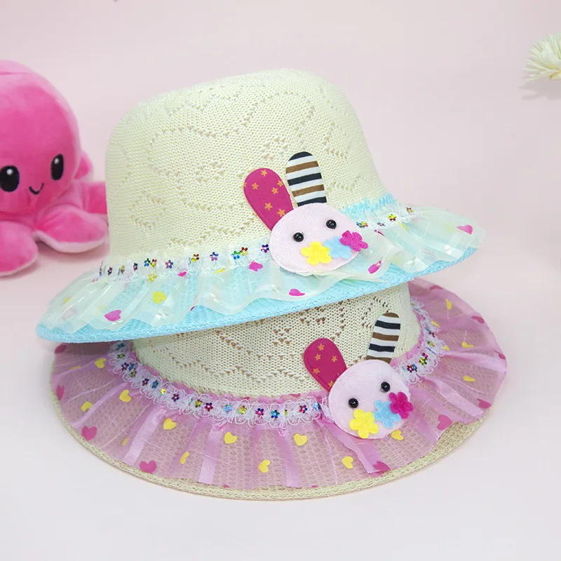 

In Large Bask Rabbit Summer Shading Baby Is Prevented Sun The Eaves Beach Basin Of Model Hat Children Wholesale