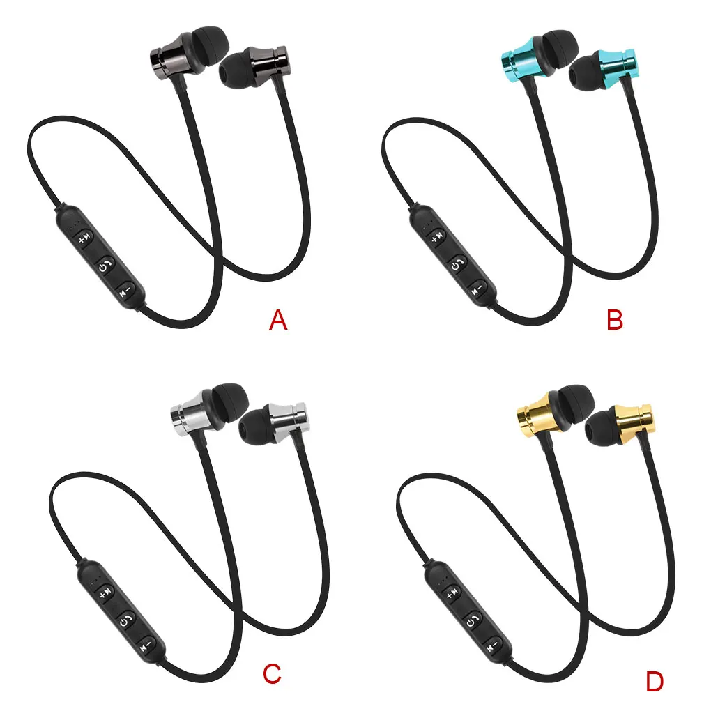 

Magnetic Wireless bluetooth Earphone music headset Phone Neckband sport Earbuds Earphone with Mic For iPhone Samsung Xiaomi