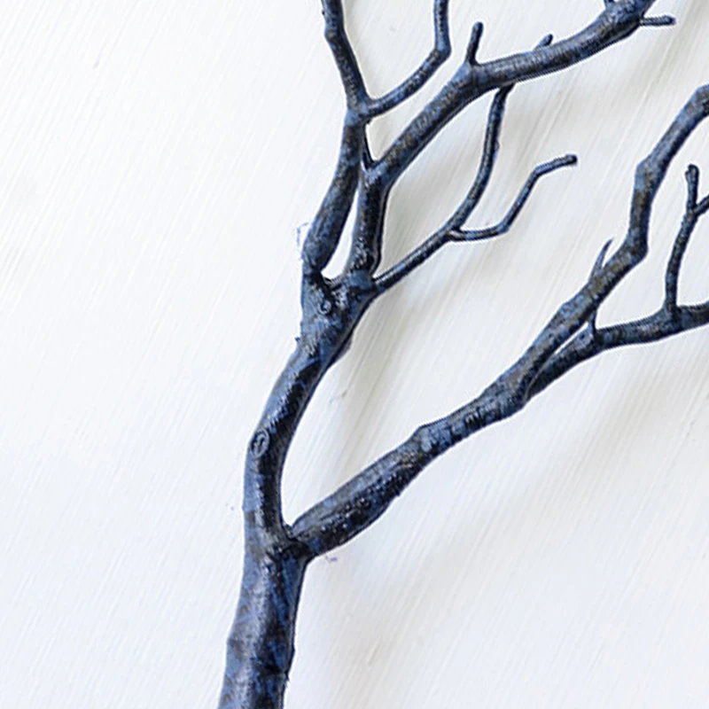 

1pc Art Simulation Plastic Leaf Plant Tree Branch Home Indoor Shop Decor 35cm