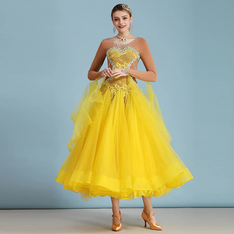 

Ballroom Dress Women Standard Dance Dresses Waltz Flamenco Performance Clothing Ladies Spanish Bullfight Stage Wear DNV12900