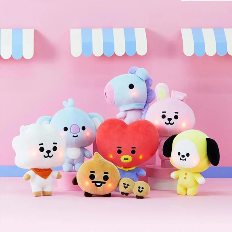 K pop плюшевые игрушки Светящиеся Мультяшные куклы kawaii животные Собаки кролики