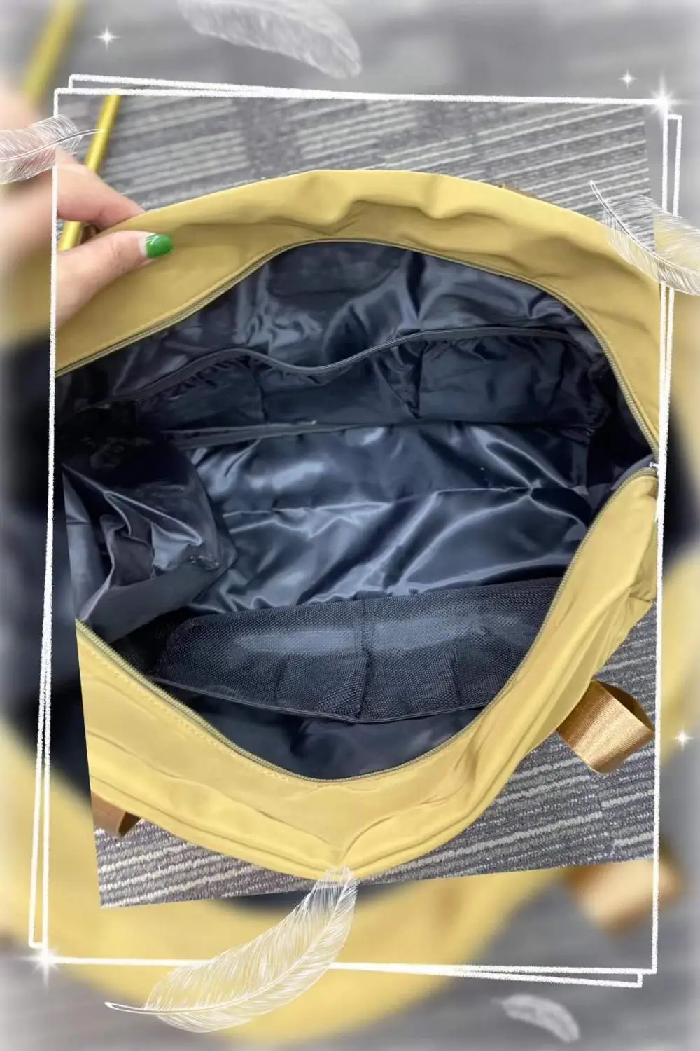 

waterproof nylon handbag solid colors multis pockets big capacity polyester handle women messenger bags nylon soft satchels