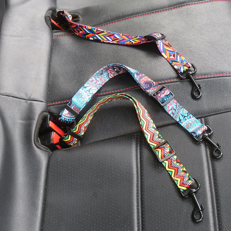 

Dog Pet Cat Car Safety Belt Adjustable Chihuahua Harness Leash Straps For Small Medium Puppy Teddy Bulldog Travel Leads 9 Colors