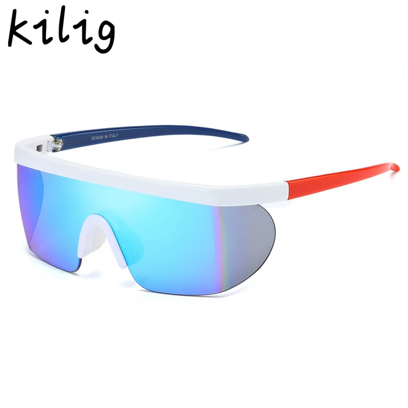 Мужские солнцезащитные очки винтажные спортивные оверсайз на клипсе с защитой