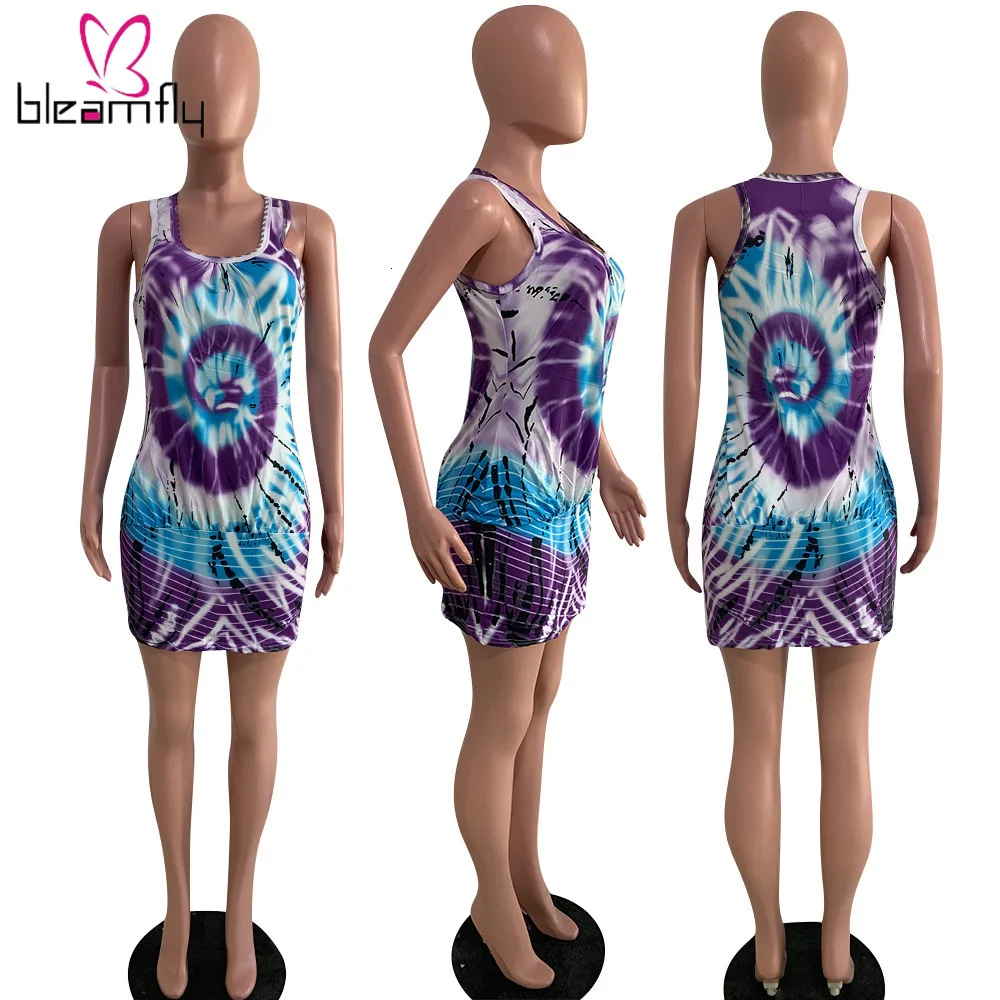 2019 летнее женское черное платье с принтом без рукавов мини облегающее завязками