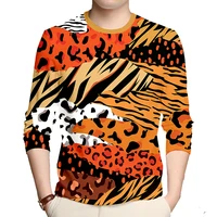 3d printed lonrg sleeve t shirt zebra stripe leopard tiger patchwork wemangirls casual oversized streetwear harajuku tops ogkb