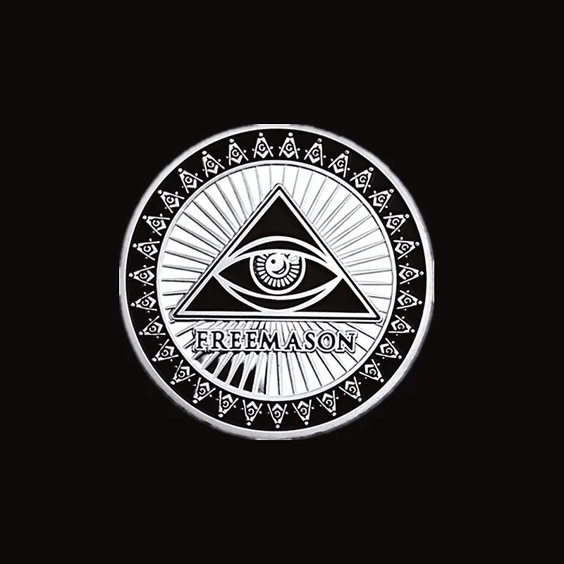 

Freemason, масонское братство, вызов, монета, бесплатные и приемлемые масонские, посеребренные, 1 унция, масонские символы, слитки и искусства