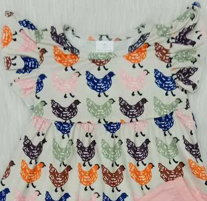 

Toddler girls outfits chicken printed skirts pink shorts pants Baby Girl Casual Clothing Sets