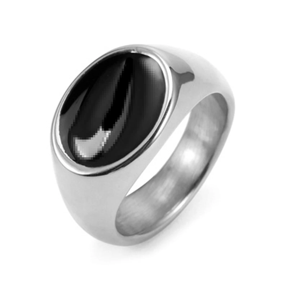 

2021 Ring titanium steel ring hiphop oval ring hip hop creative personality street style ring does not fade and is not allergic