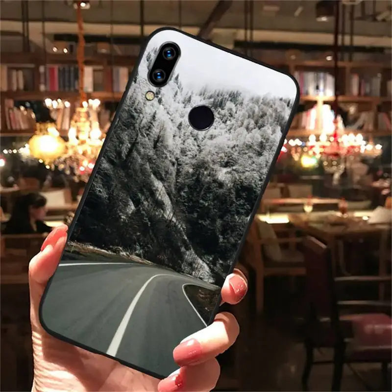 

White Pine Tree Forest Peak Mist Phone Case For Xiaomi Redmi note Mi Huawei honor P smart 8 9 10 S T 20 30 40 lite Pro x