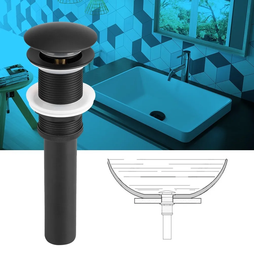 

Bathroom Basin Sink Solid Brass Without Up Drain Stopper With Overflow Hole For Basin, Washbasins, Sinks, Bath Tubs, Shower Tub