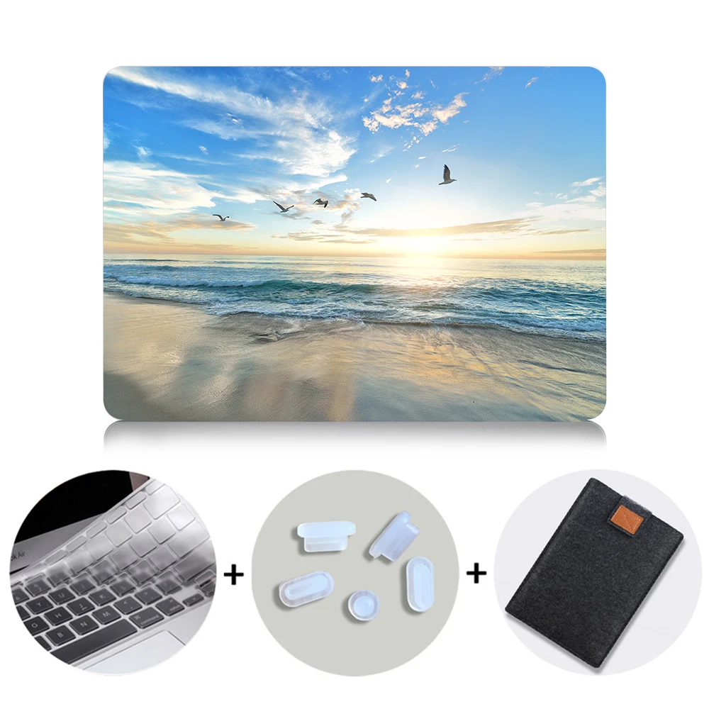 Чехол MTT для Macbook Pro retina 13 15 с сенсорной панелью, Жесткий Чехол для mac book Air 11, новинка 13,3, 12 дюймов, чехол для ноутбука с пейзажным принтом - Цвет: MB04
