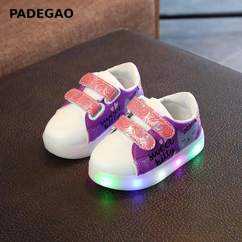 Детский Светильник со шнуровкой обувь для маленьких мальчиков и девочек