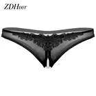 Женские прозрачные трусики из прозрачной сетки, стринги, женское горячее эротическое белье, нижнее белье с низкой посадкой, стринги без выреза с жемчугом, трусики, нижнее белье