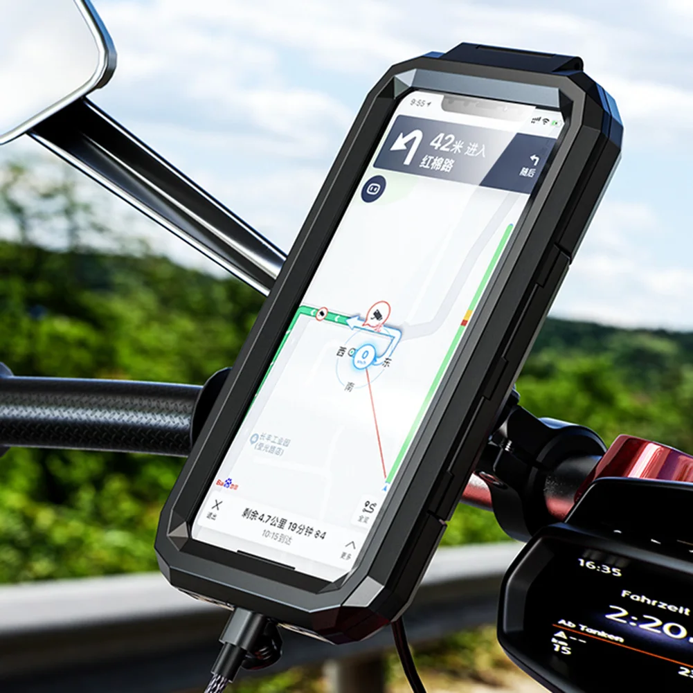 

Waterproof Bicycle Phone Holder Universal Bike Motorcycle Handlebar /Rearview Mirror Cell Phone Support Mount Bracket for Iphone