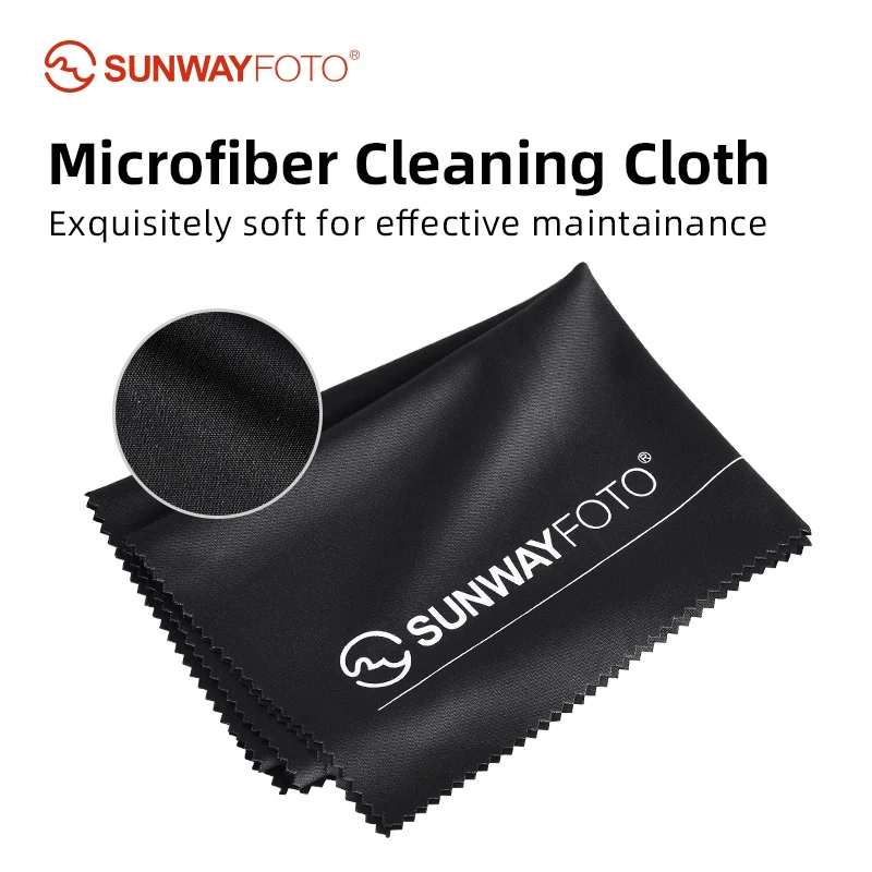 

SUNWAYFOTO Microfiber Cleaning Cloth Extra Large (12 x 16 inch, Pack of 5, Black)for Smartphones, Tablets, TV, Notebook Screen