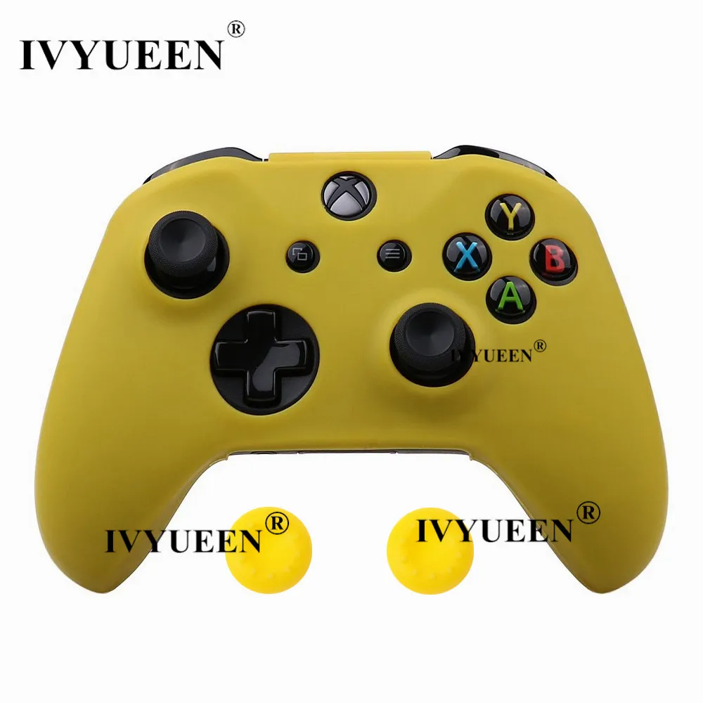 Цвет: желтый Силиконовый защитный чехол-накладка IVYUEEN для microsoft Xbox One X S Slim с джойстиком для джойстика для Xbox - Цвет: Цвет: желтый