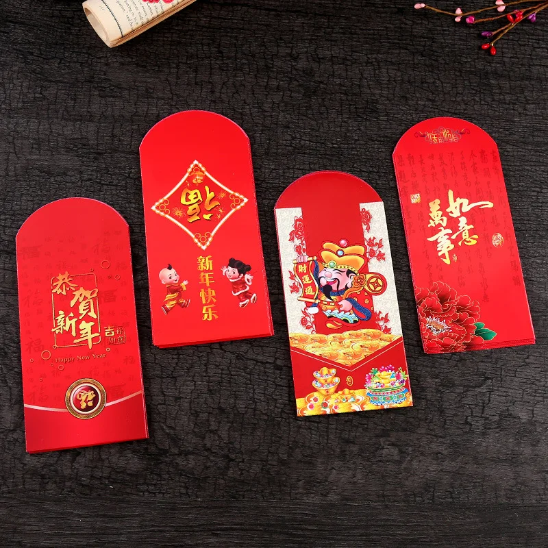 6 пакетов креативная крутая красная сумка на сто юаней Новогодние товары 2018 новая