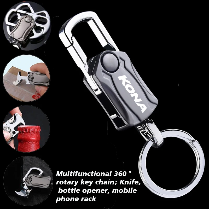 

New Car metal Keychains Alloy Keyring Key Chain for Hyundai KONA 2020 2019 2018 2017 2016 2015 2014 Car trinket Car accessories