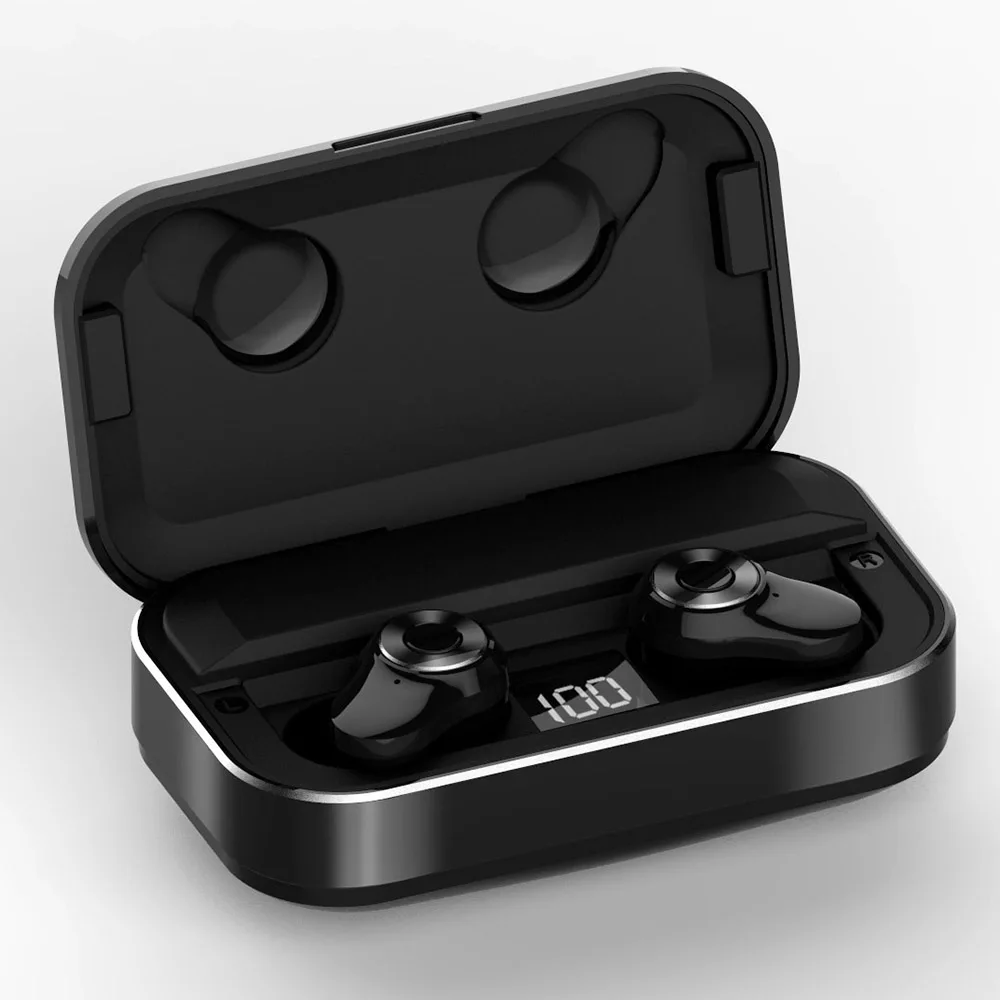 Bluetooth наушники новые airdots tws A6 pro беспроводные наушники спортивные наушники с зарядным устройством 3500 мАч супер бас качество звука - Цвет: Черный