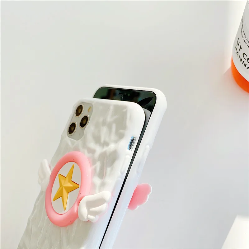Забавные складывающиеся чехлы с крыльями для iphone 11 Pro Max X XS 7 8 plus чехол телефона