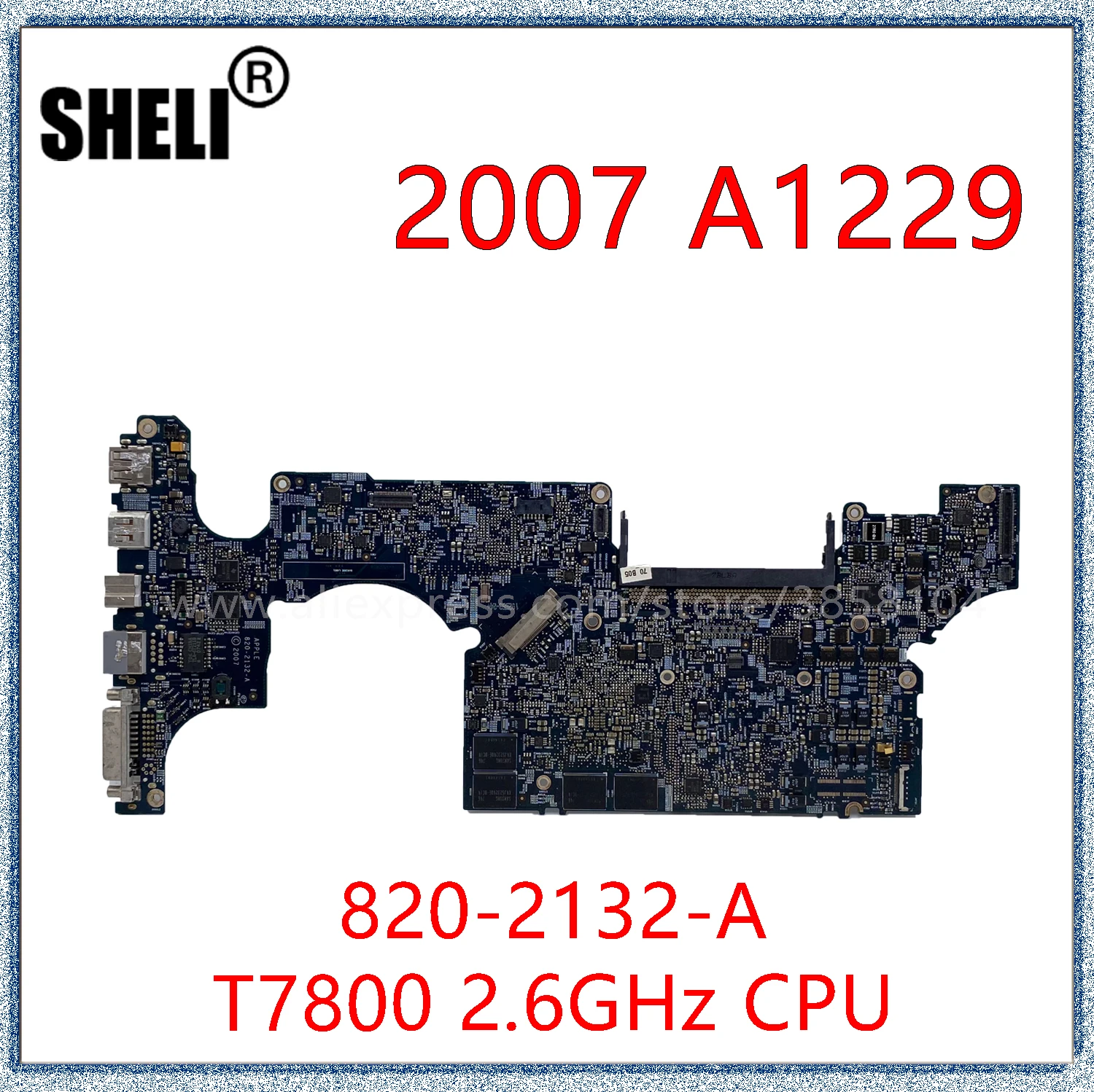 Материнская плата SHELI для 2007 A1229 материнская MacBook Pro 17 дюймов с процессором T7800 T7700 2