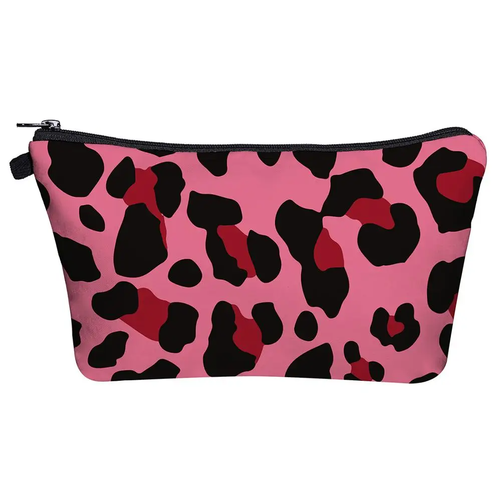 

Cosmetic Bag Leopard Print Fashion Women Brand makeup bags Cute small bag headset candy Cosmetic Bags 3D digital printing phone