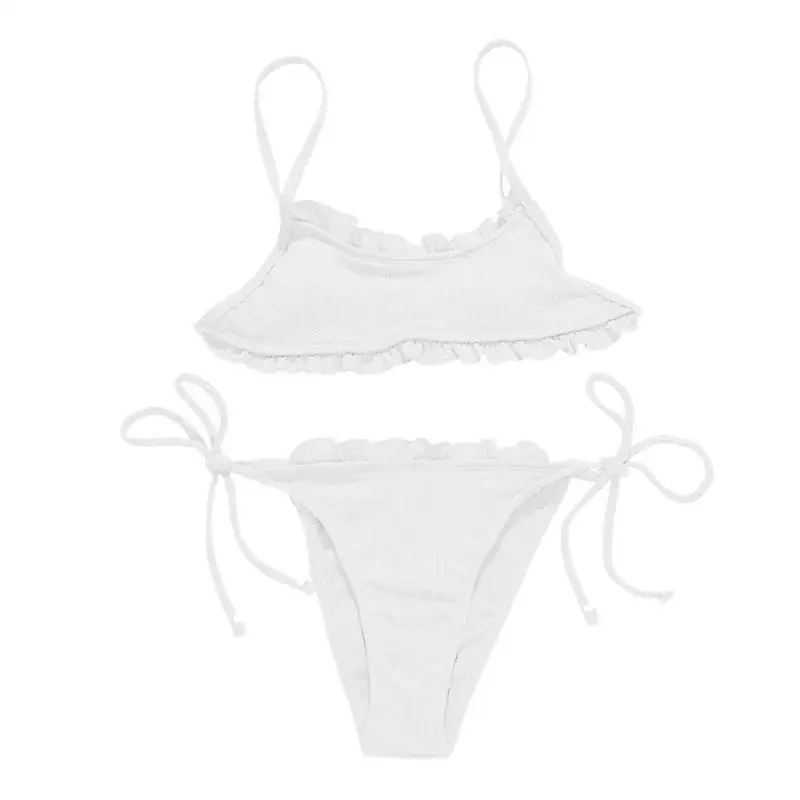 

2021 New Women Pink Bikini Set Bathing Suit Beachwear Swimming Striped Swimsuit Sexy Push Up Swimwear O4N0