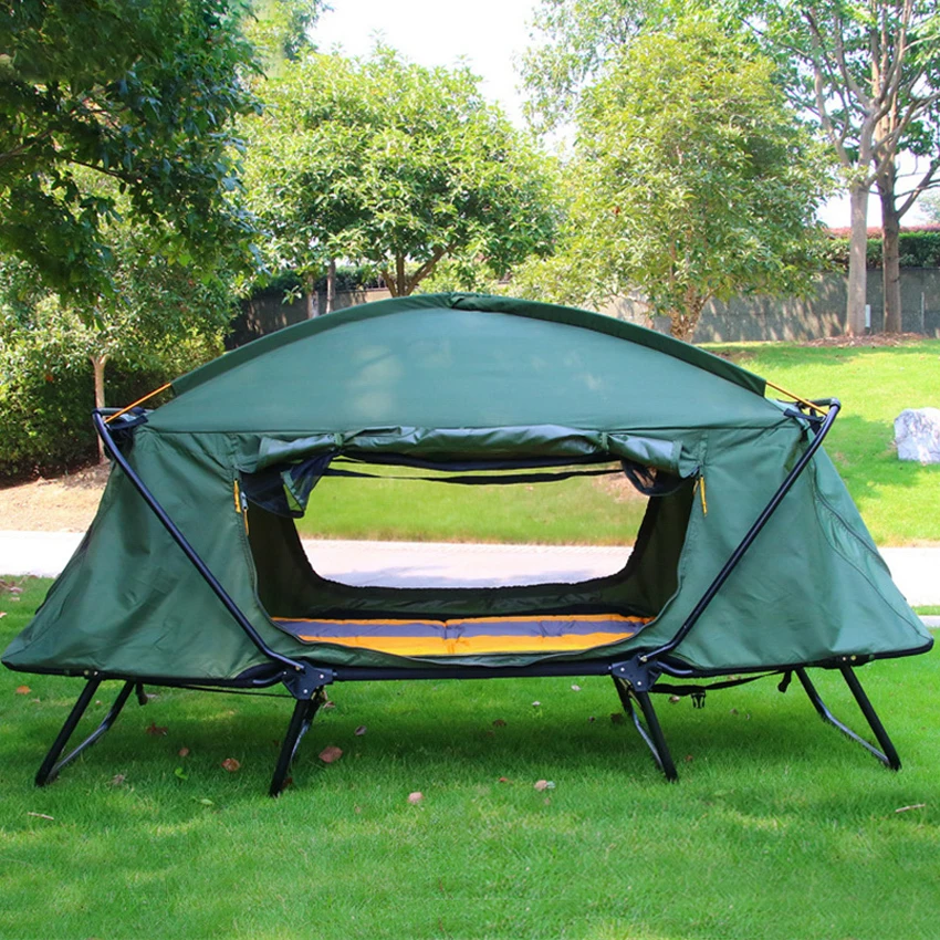 Bestellen Einzelne Aus-Boden Zelt Doppel-Schicht Anti-Sturm Reise Outdoor Zelt Verdickt Oxford Tuch Warme Wandern Camping Zelt