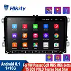 Автомагнитола Hikity 9 дюймов, мультимедийная стерео-система на Android, с GPS, Bluetooth, для VW Passat, Golf MK5, MK6, Jetta T5, EOS, POLO, Touran, Seat Shar, типоразмер 2 Din