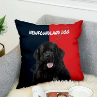 best friend newfoundland dog pillow covers pillowcases throw pillow cover home decoration 01