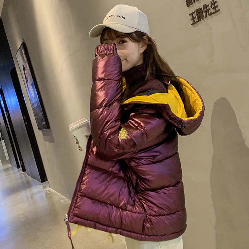 Korean Style 2019 Winter Plus size Female Jacket Women Stand Collar Solid Black White Loose Oversized Womens Parka | Женская одежда