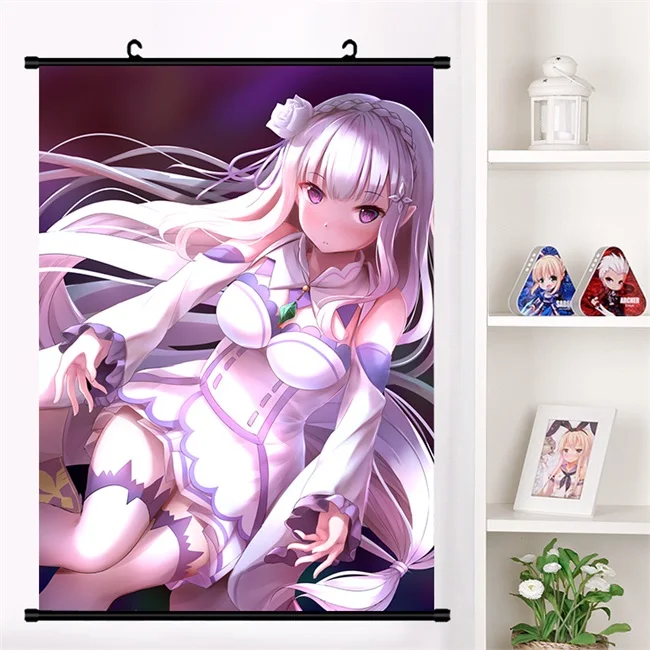 G Аниме Re: zero kara hajimeru isekai seikatsu Beatrice Emilia настенный плакат коллекция домашнего декора - Цвет: G