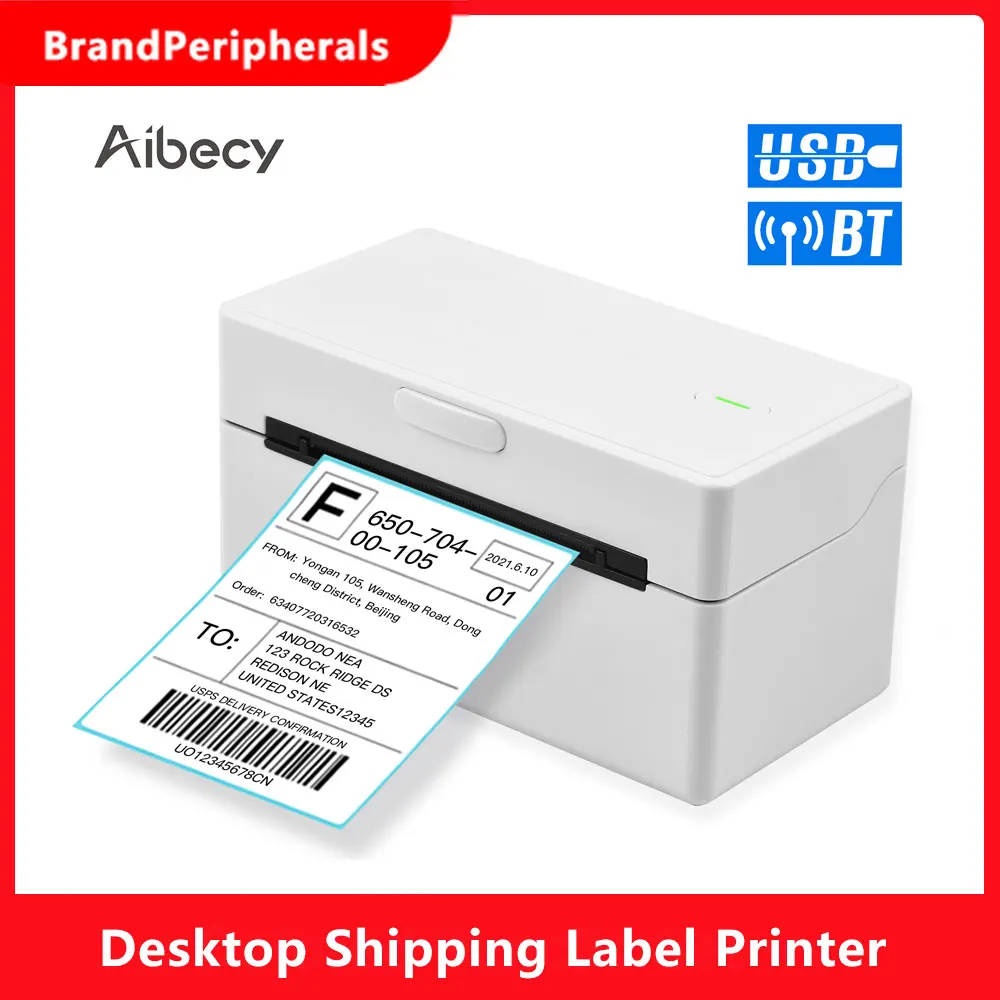 Aibecy 3 дюймовый настольный доставка принтер этикеток прямая Термальность 180