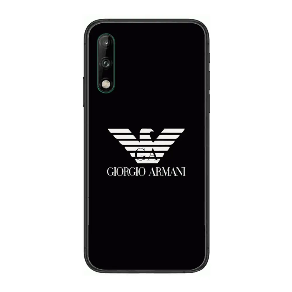 

Italian luxury brand Clear Phone Case For Huawei Y 5 6 7 8 9 A P S Pro 2020 2019 Black Etui Coque Hoesjes Comic Fashion