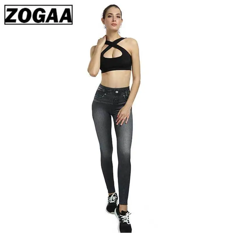 Женские облегающие джинсы Zogaa короткие бархатные дышащие леггинсы