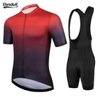 Комплект мужской из дышащего трикотажа, с коротким рукавом, для велоспорта, быстросохнущая