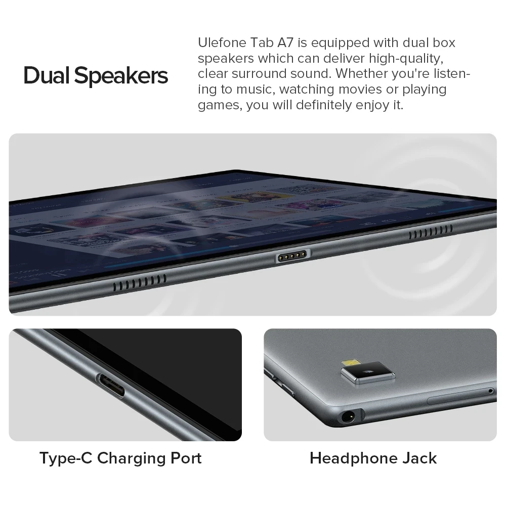 Ulefone Tab A7 10.1 inch 4GB 64GB Octa Core Android 11 LTE Tablet 7680mAh 13MP Rear Camera Face Unclock Dual 4G / Wifi PC | Компьютеры и