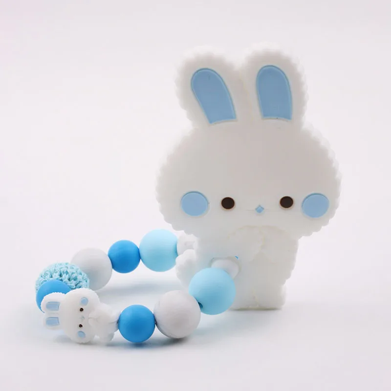 Прекрасный силиконовый погремушка-грызунок Грызунок кролик силиконовые бусины