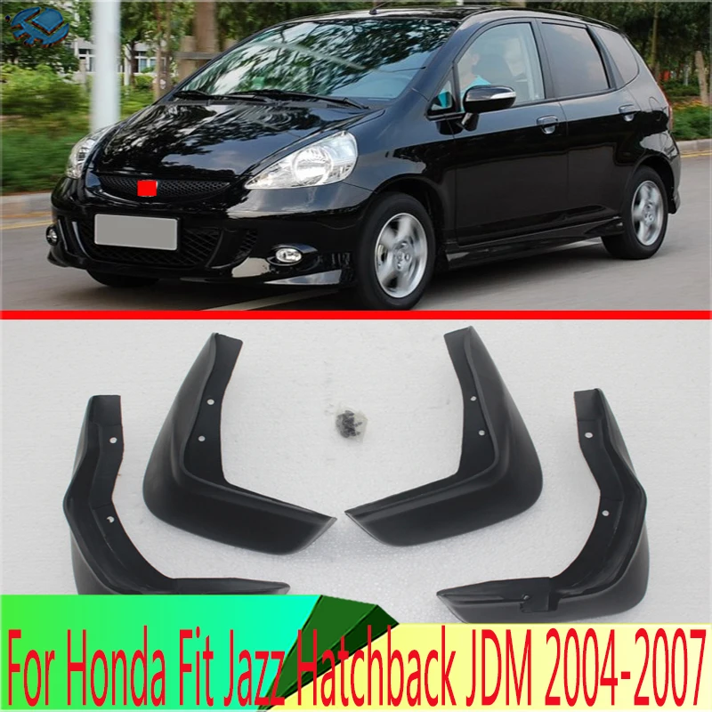 

For Honda Fit Jazz Hatchback JDM 2004 2005 2006 2007 Set Molded Mud Flaps Mudflaps Splash Guards Front Rear Mudguards
