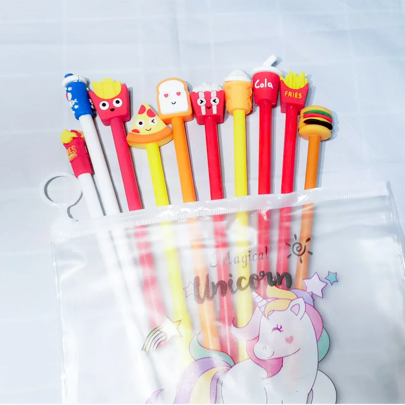 10 шт./компл. креативная кавайная гелевая ручка для еды картошки фри кола