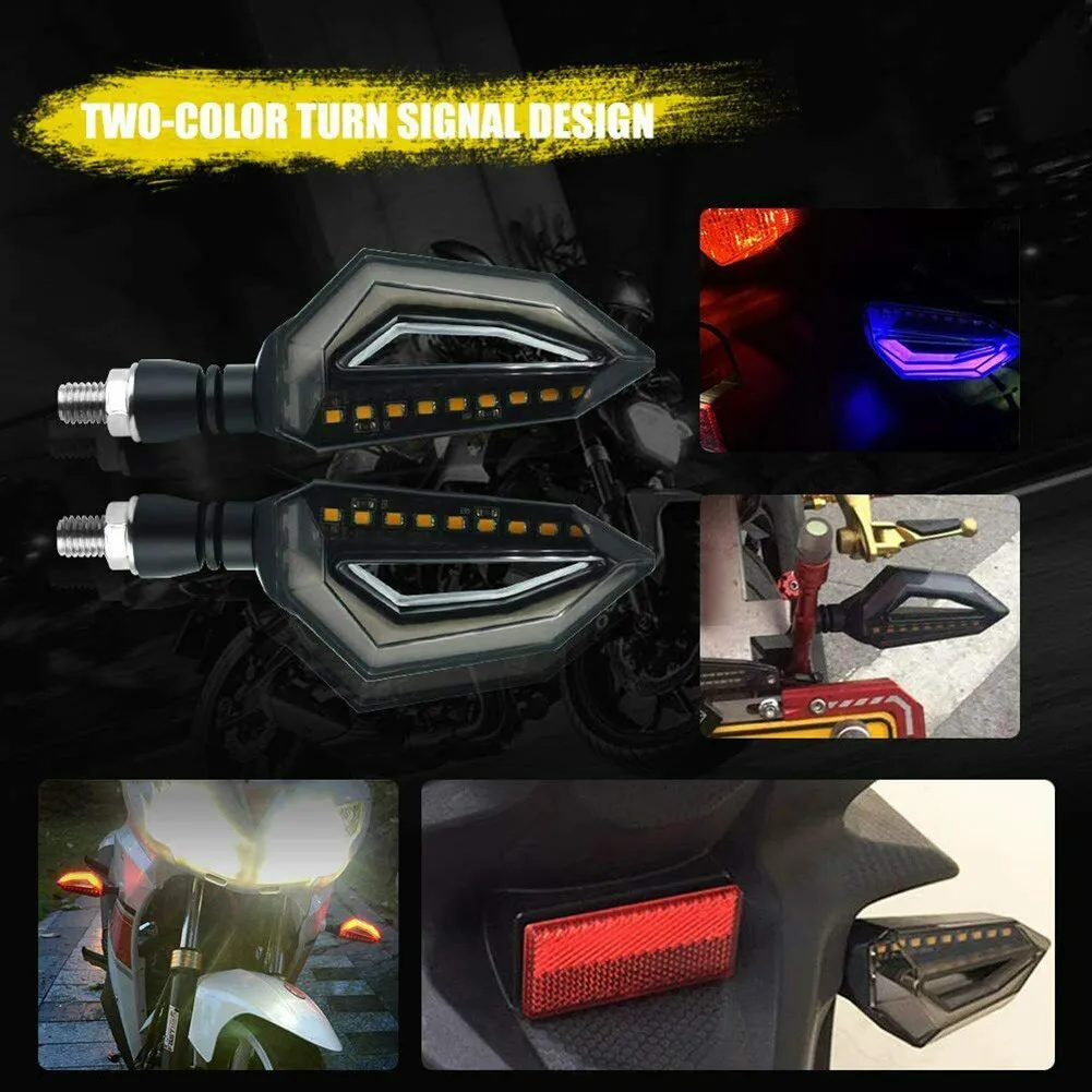 2 шт. светодиодный Поворотная сигнальная лампа синий и желтый мигалка светильник