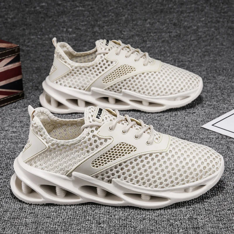 

Fashion Men's Shoes 2020 New Summer White Shoes Breathable Sports Casual Men's Shoes Trendy Shoes Height-Increasing Mesh Shoes