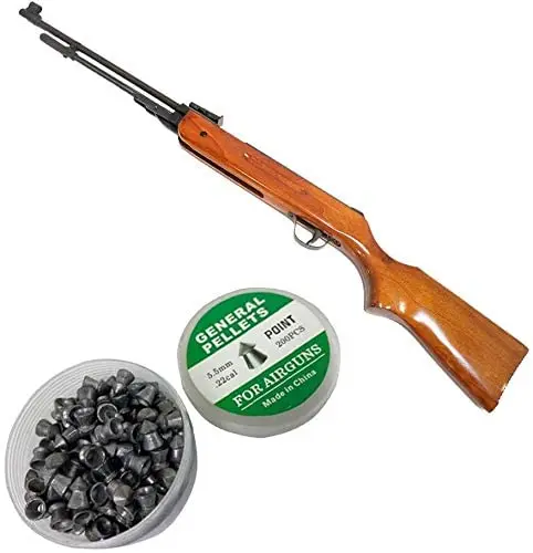 

National Standard Products Break Barrel Air Rifle with Scope, 1200fps, Real Wood Stock, 200 Free Pellets Wall tin sign