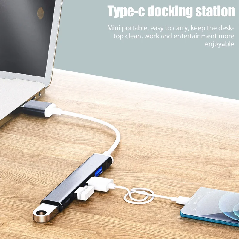 

Док-станция с 4 USB-портами и разветвителем типа C