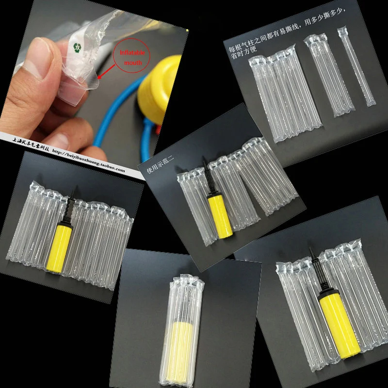 2019 Новый опциональный разрывной надувной пластиковый пузырчатый пакет с линией