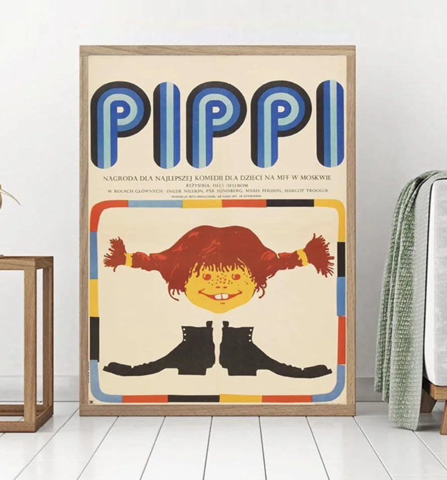 Детский художественный Декор Pippi Longstocking Comics мультяшный декоративный постер настенный холст стикер нежный в детскую комнату дома подарок