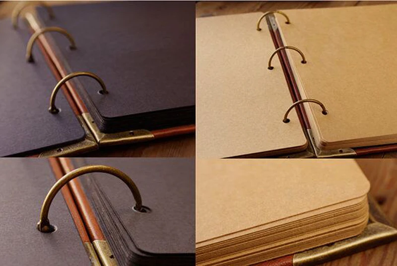 Personalized Vintage Photo album Leather Baby Wedding Guestbook Alternative /Scrapbook Album | Дом и сад