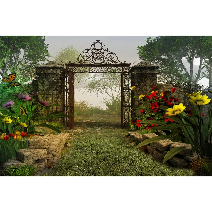 

Fairytale Wonderland Forest Pathway Scenery Photography Backgrounds Customized Portrait Photographic Backdrops For Photo Studio