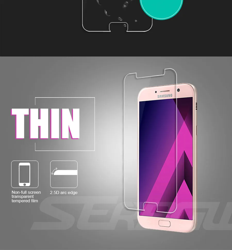 Закаленное стекло для samsung Galaxy A7 A5 A3 Защита экрана для samsung A6 A8 Plus A9 защитная пленка